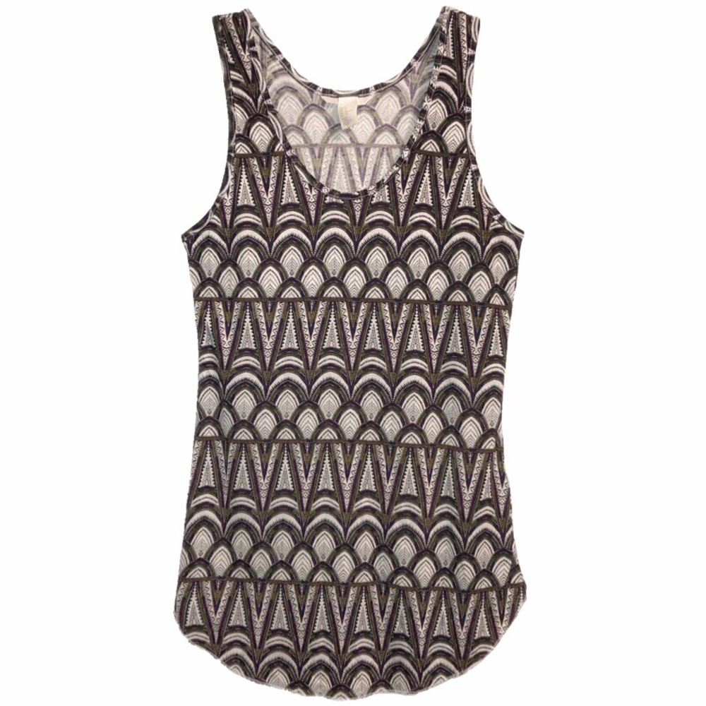 H&M Tribal Pattern Tank Top knit Moroccan